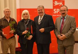 Foto(v.l.n.r.): Reiner Freiländer, Ursula Wetzel, Kurt Beck und Mathias Kohler