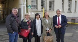 Thorsten Riehle, Renate Schelling (parl. Beraterin), Rosa Grünstein, Sigrid Kemptner (Caritas Mannheim), Kleinböck