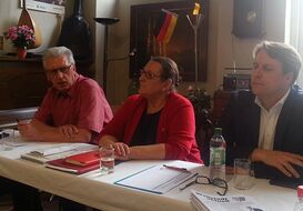 Götz, Schöning-Kalender und Weirauch (v.l.) führten durch die Fraktionssitzung