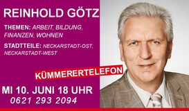 Stadtrat Reinhold Götz ist stellvertretender Fraktionsvorsitzender