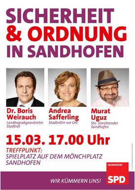 Plakat zur Veranstaltung Sicherheitstour Sandhofen