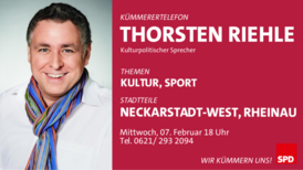 Stadtrat Thorsten Riehle am Kümmerertelefon