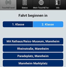 Einmal auf die Haltestelle tippen und die Fahrkarte ist gelöst.