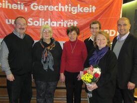 Mathias Kohler, Marianne Bade, Rosemarie Rehberger, Sebastian Rechkemmer, Helen Heberer (MdL) und Mehmet A. Sen