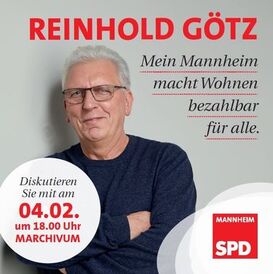 Stadtrat Reinhold Götz, stellvertretender Vorsitzender der SPD-Gemeinderatsfraktion und wohnungspolitischer Sprecher.