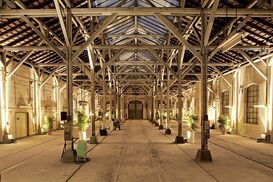 Eine mögliche Innenansicht des denkmalgeschützten Lokschuppens (Foto: Stadt Mannheim).